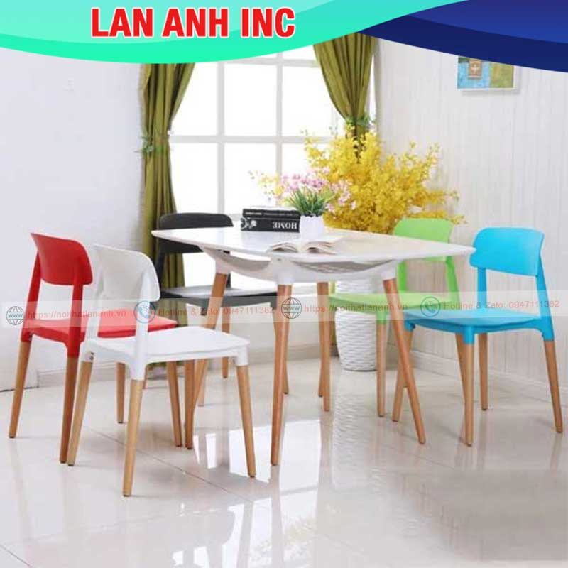 Bàn ăn hiện đại phòng bếp nhập khẩu 4 chỗ hình oval đẹp giá rẻ LAB155A