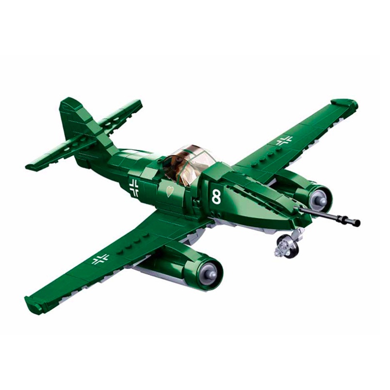 Set 388 Mô Hình Máy Bay Chiến Đấu MOC WW2 ME262 Turbo Stormbird Mới