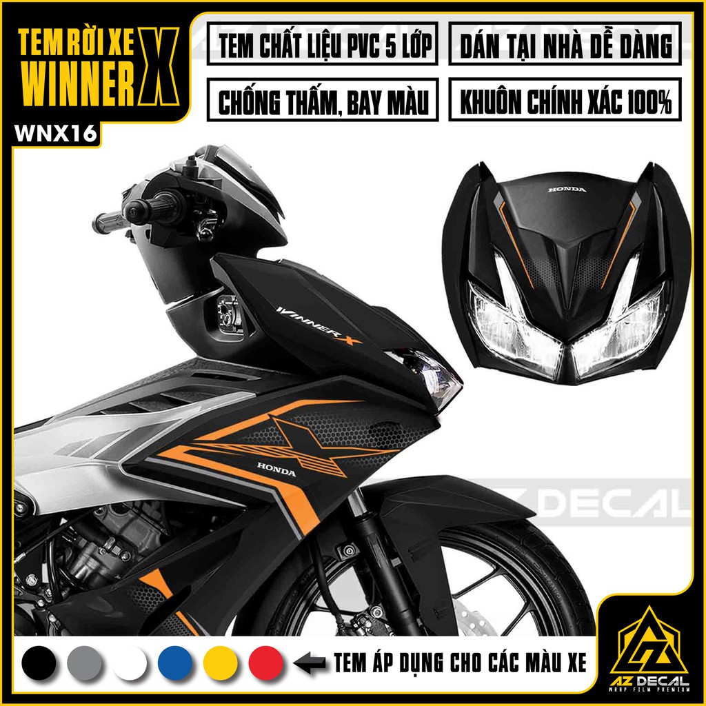 Tem Rời Xe Winner X Chủ Đề DOHC | WNX16 | Decal Chế Chống Nước, Bám Dính Chắc Chắn