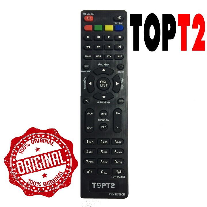 Remote điều khiển đầu thu TOP-T2 TOPT2 TOP T2