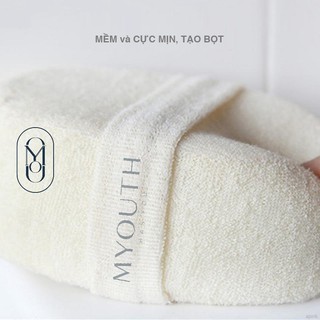 Bông tắm tạo bọt 2 mặt (mềm + tẩy da chết)