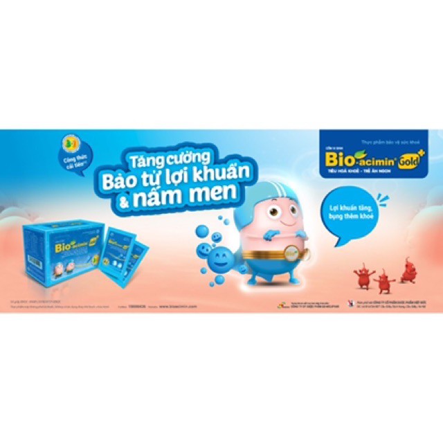 Cốm vi sinh Bio-acimin Gold tiêu hoá khoẻ - trẻ ăn ngon Bioacimin