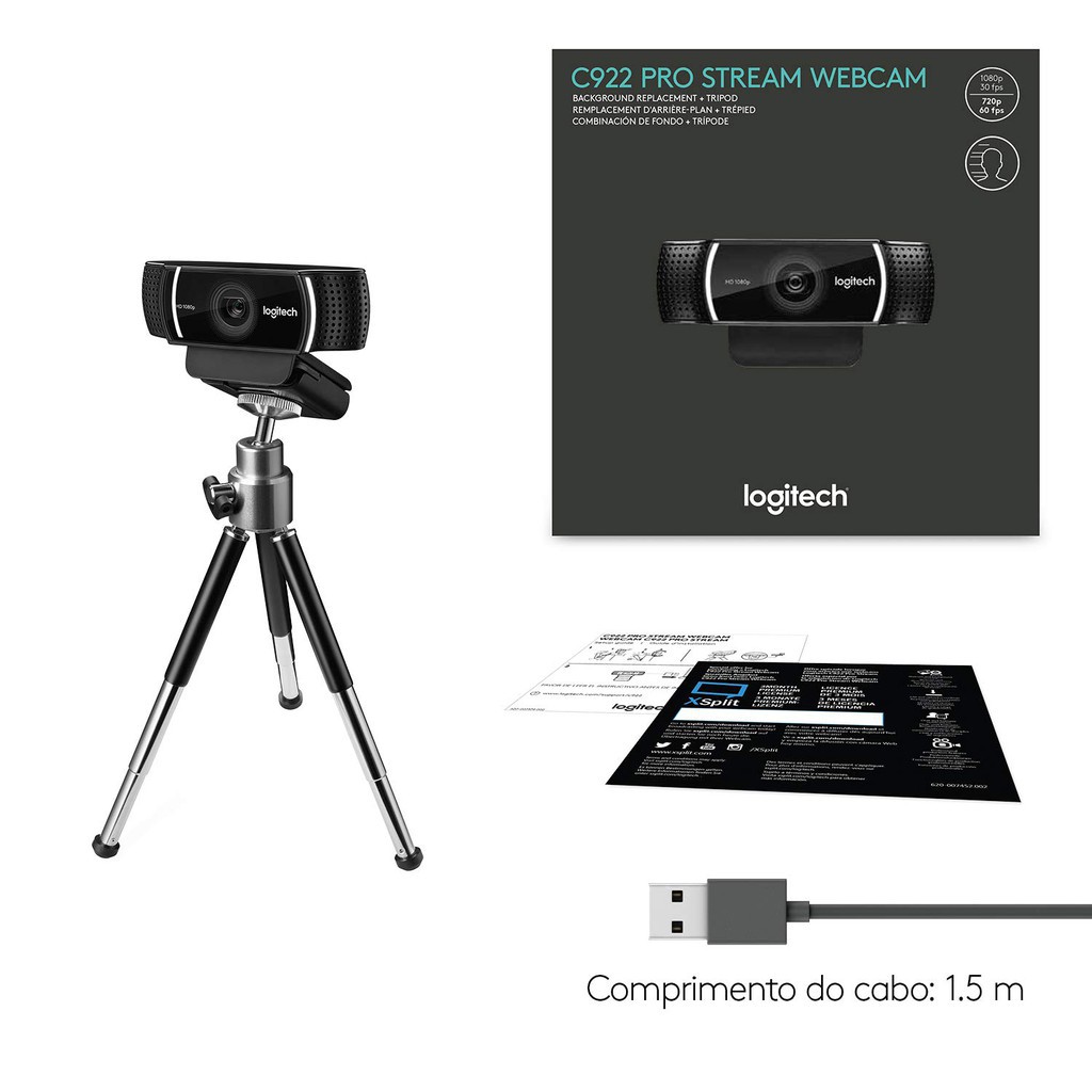 [CHÍNH HÃNG] Webcam Logitech C922 Pro Stream full HD, tặng chân - C922 PRO wedcam livetream chuyên nghiệp