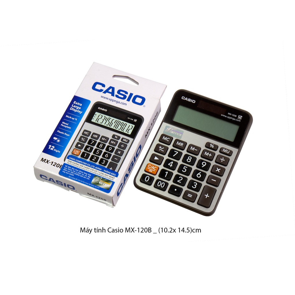 Máy Tính Casio MX-120B hiển thị 12 số