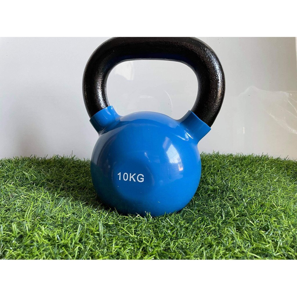 Tạ Bình Vôi,Tạ Ấm,Tạ Quai Xách Bọc Cao Su Cao Cấp Tập Gym 10 kg (KETTLEBELL) giao màu ngẫu nhiên