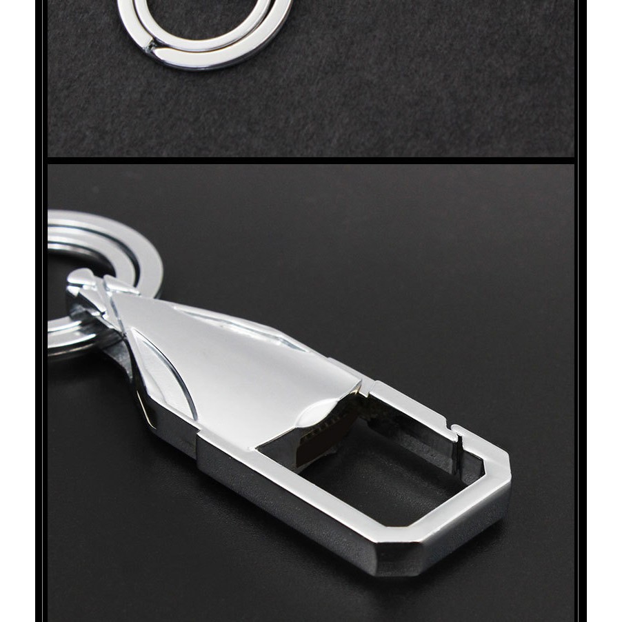 Móc khóa nam cá tính phong cách Châu Âu hiện đại  móc khóa xe hơi kim loại sang trọng CM41 bạc Chammart