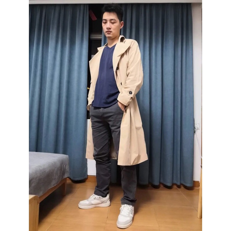 Áo Khoác Mangto Áo Khoác Mỏng Thu Đông Phong Cách Hàn Quốc