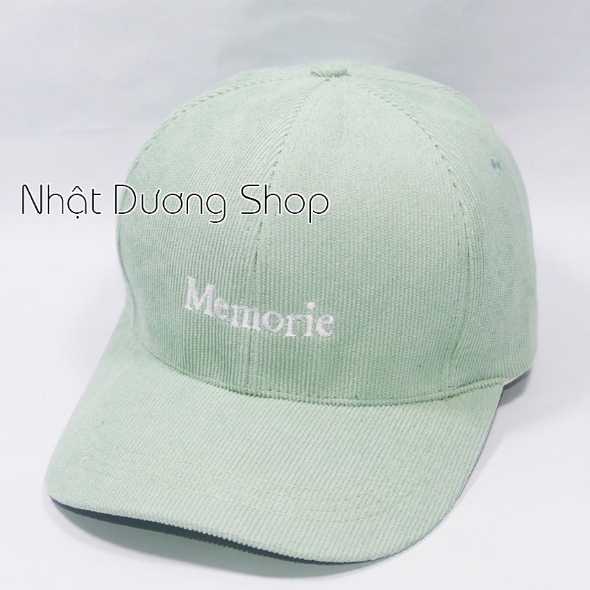 Mũ lưỡi trai ❤️ Nón kết thêu chữ Memorie phong cách Ulzzang form unisex nam nữ