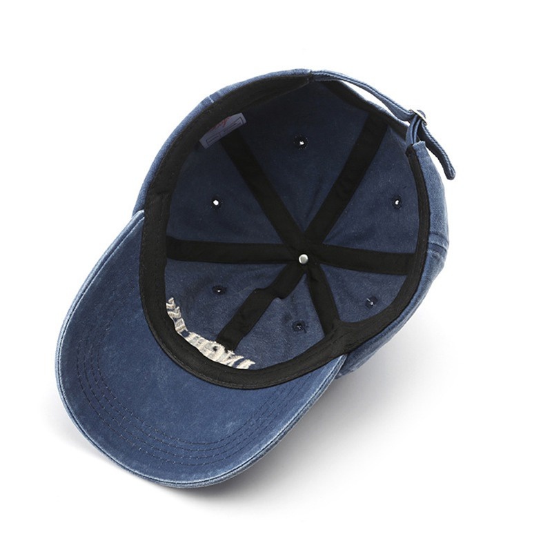 Mũ Lưỡi Trai Denim Thêu Chữ Phong Cách Hàn Quốc