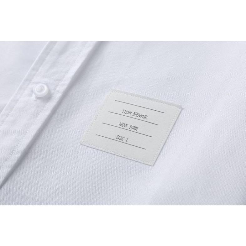 Sơ Mi ngắn tay Thom Browne cao cấp vải oxford siêu xịn phong cách Hà Quốc