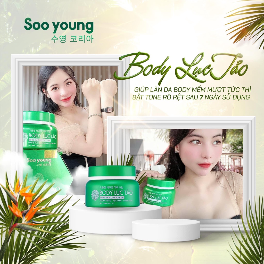 [KÈM QUÀ TẶNG] KEM BODY LỤC TẢO SOO YOUNG CHÍNH HÃNG