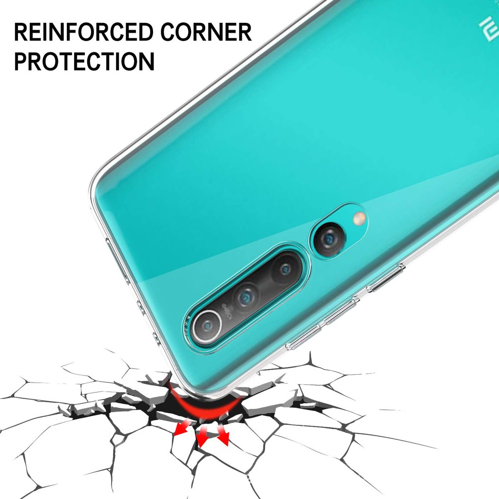 Ốp lưng Silicon TPU mềm trong suốt dành cho Xiaomi Mi 10 Mi10 Pro