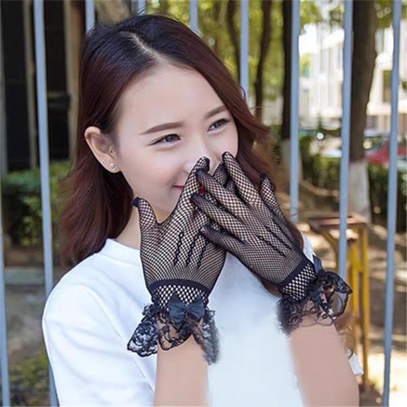 1 Đôi Găng Tay Vải Lưới Ren Mỏng Thời Trang Mùa Hè Dành Cho Cô Dâu Trong Tiệc Cưới