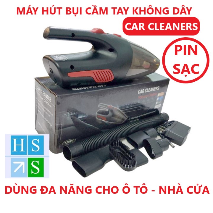 Máy hút bụi cầm tay không dây 120w PIN sạc Car cleaners VACUUM CLEANER dùng trong nhà hoặc trong ô tô - HS Shop Thủ Đức