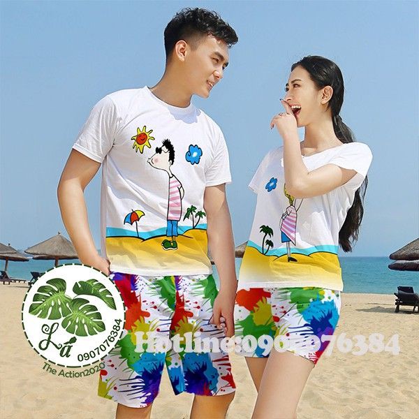 [GIÁ SỈ] Bộ Thun Du Lịch Gia Đình [THE ACTION] - Inbox Chọn Kiểu Áo ( Quà Tặng)