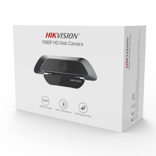 Webcam máy tính Hikvision DS-U12 độ phân giải hình ảnh full hd 1080p, tích hợp mic thu âm, cổng kết nối USB 2.0