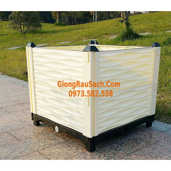 Chậu Ghép Trồng Rau Sạch, Trồng Cây sân thượng, vườn, ban công Kích Thước Chuẩn Tại Nhà 1.5mx0.5mx39cm