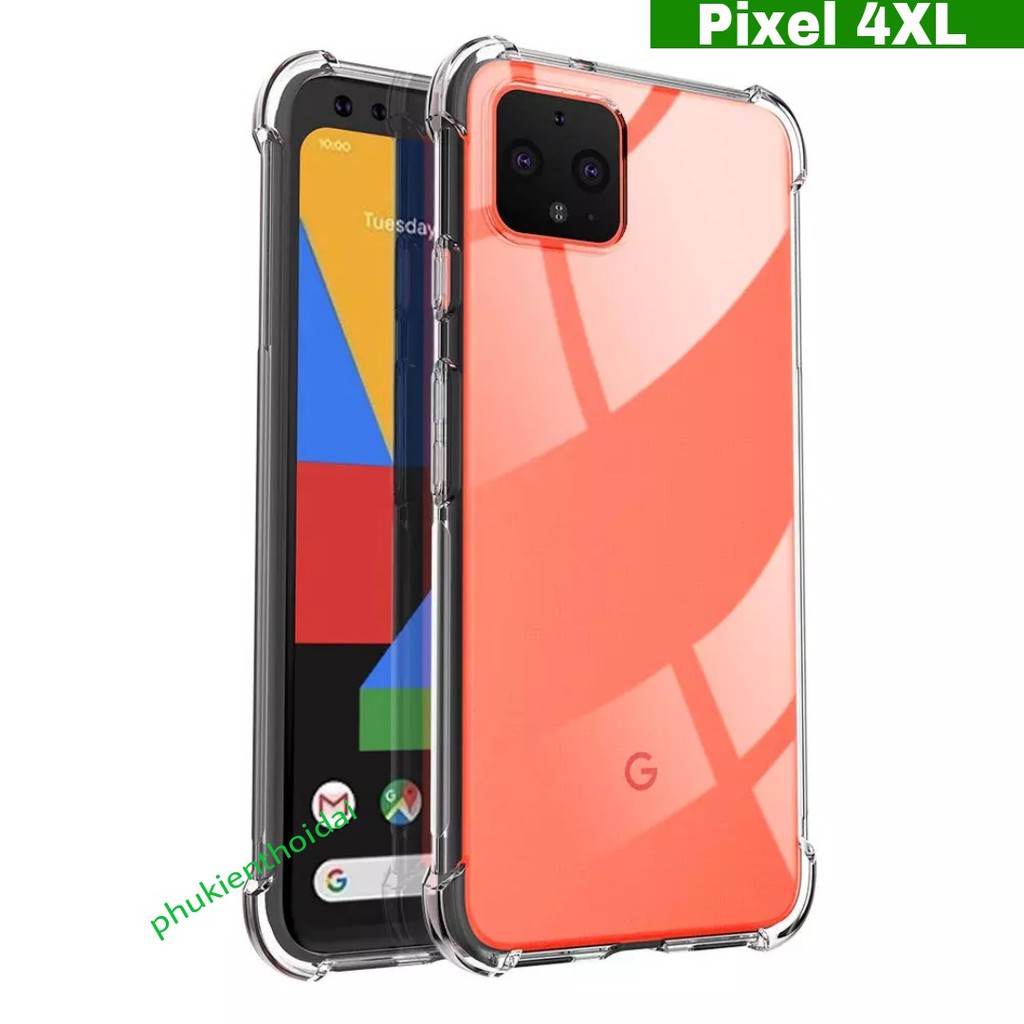 Ốp lưng Pixel 2 / 2XL / Pixel 3 / 3XL / Pixel 4 / 4XL / Pixel 5 / Pixel 6 / 6 Pro / 7 / 7 Pro dẻo trong suốt lồi 4 góc
