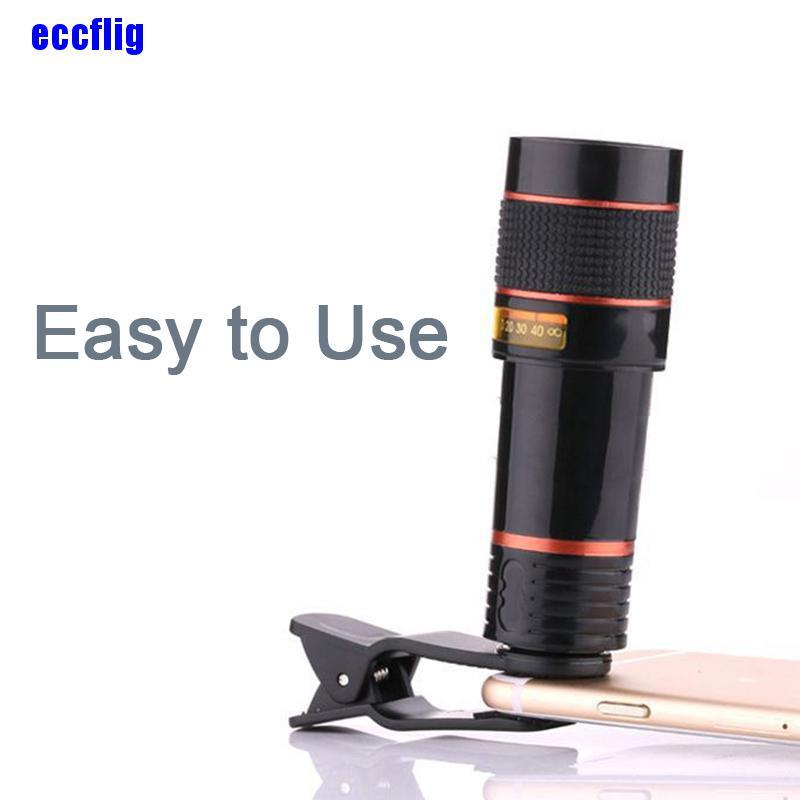 ECC 12X Zoom Phone Camera Lens Universal Clip Outdoor Cell Phone Telescope Camera