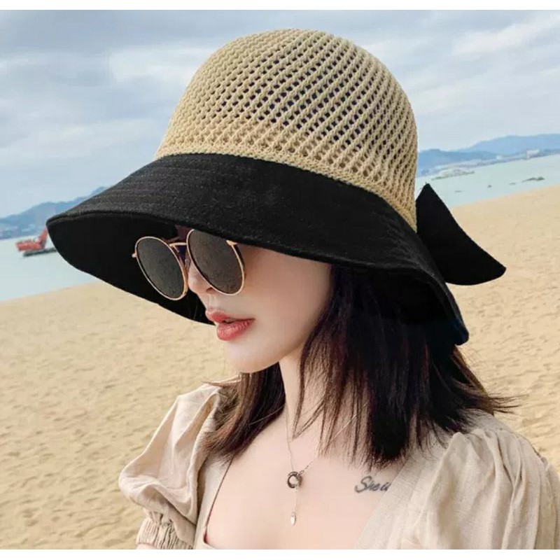 Mũ đi biển rộng vành gấp gọn, nón đi biển rộng vành