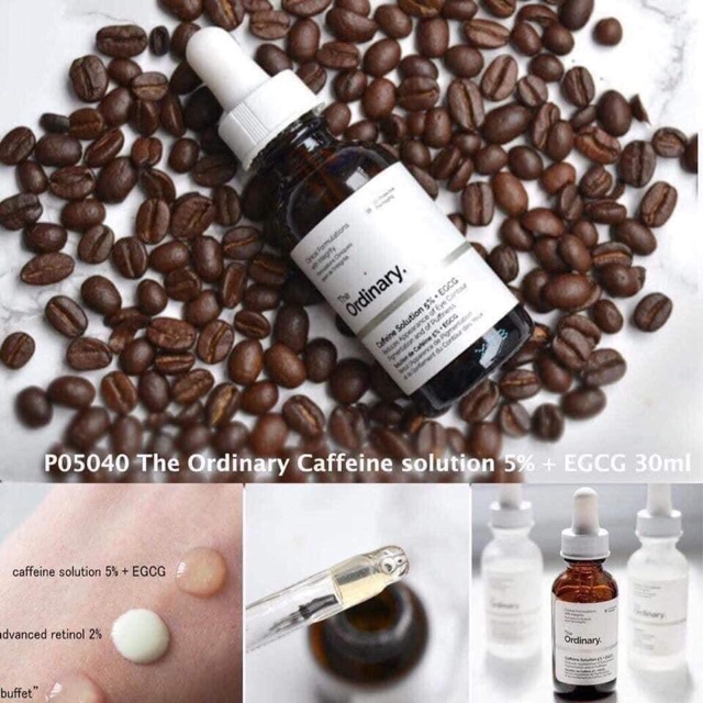 Tinh chất xoá quầng thâm mắt và nếp nhăn khoé mắt khoé miệng the ordinary caffeine solution 5% + EGCG