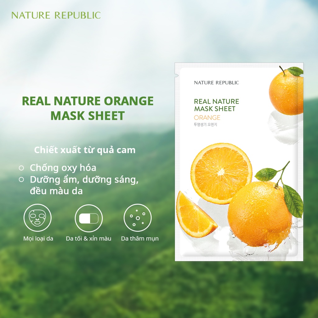 Mặt Nạ Giấy Nature Republic Cấp Ẩm, Dưỡng Trắng Da Real Nature Mask Sheet 23ml | BigBuy360 - bigbuy360.vn