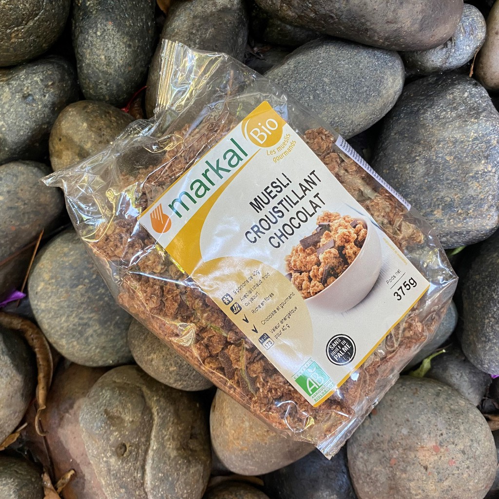 Date 15/7/2022 - Ngũ cốc muesli giòn sô cô la hữu cơ Markal 375g