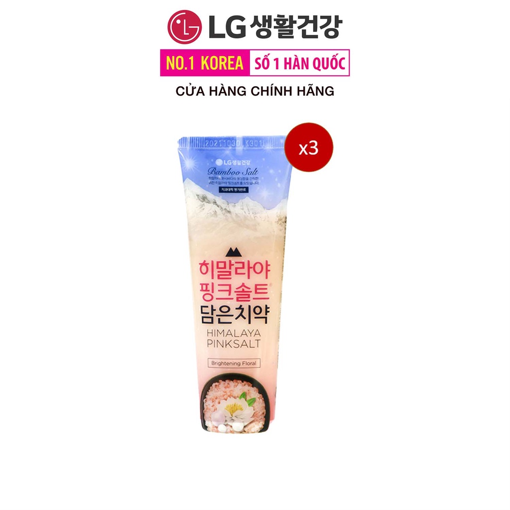 Bộ 3 Kem đánh răng Bamboo Salt Muối Hồng Himalaya Làm Trắng Răng 100g /tuýp