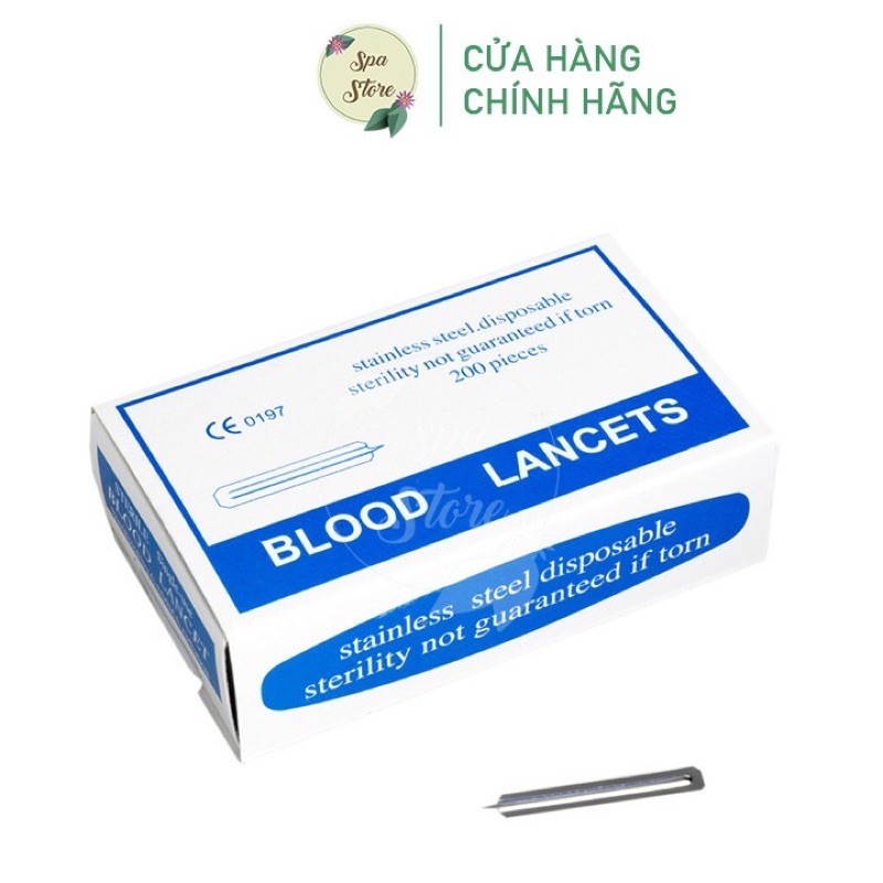 Kim Chích Mụn, Hộp 200 Chiếc Kim Nặn Mụn Chích Máu Blood Lancets