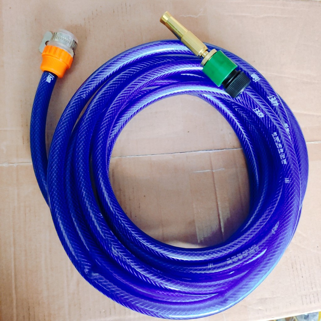 Đầu vòi xịt tăng áp mini, 7m dây phun nước rửa xe, tưới cây tăng áp đa năng