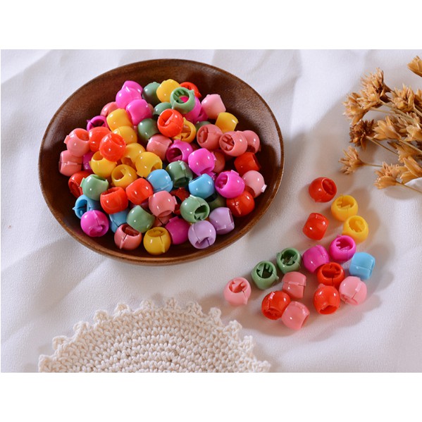 SET 10 CÁI GẤP TÓC MINI MÀU NHIỀU HÌNH TRÒN NHIỀU MÀU
