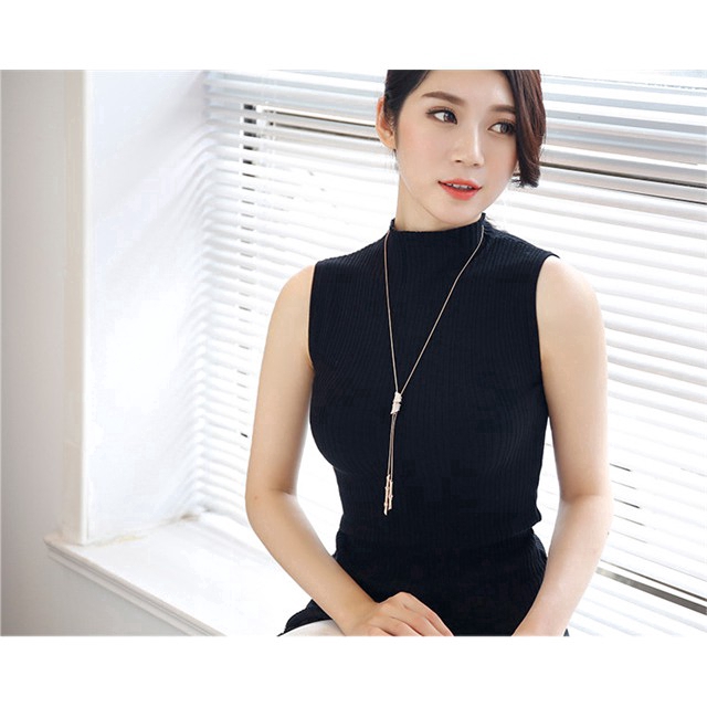 Vòng cổ dài ETRENDY đính đá thời trang cho nữ