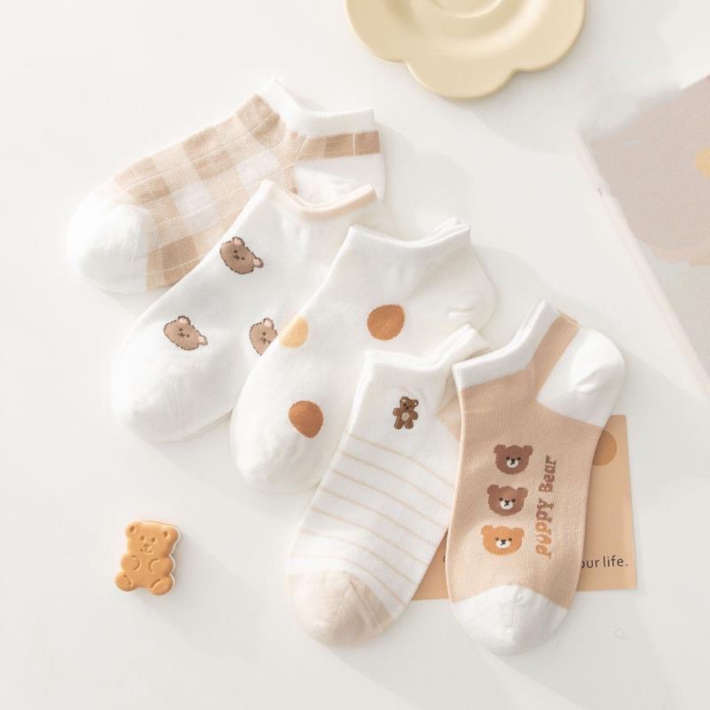 Tất vớ nữ cổ ngắn chất liệu cotton co giãn bôn chiều, thoáng khí chống hôi chân - Sope Shop