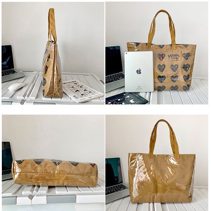 Túi tote túi vải canvas bóng kính phong cách thời trang hàn quốc