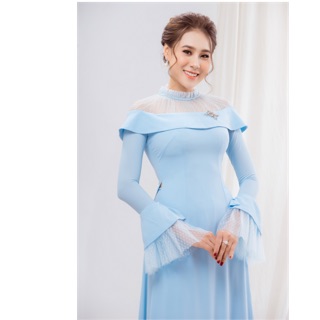 Áo dài kiểu pha lưới