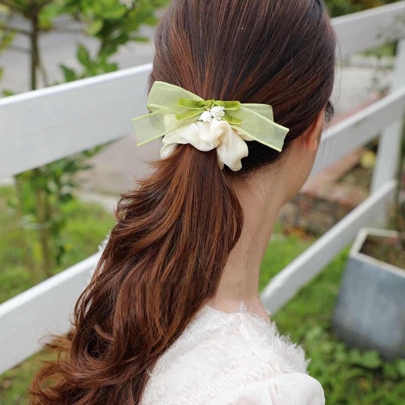 Dây Cột Tóc Thắt Nơ Cỡ Lớn Thời Trang Xinh Xắn Cho Nữ