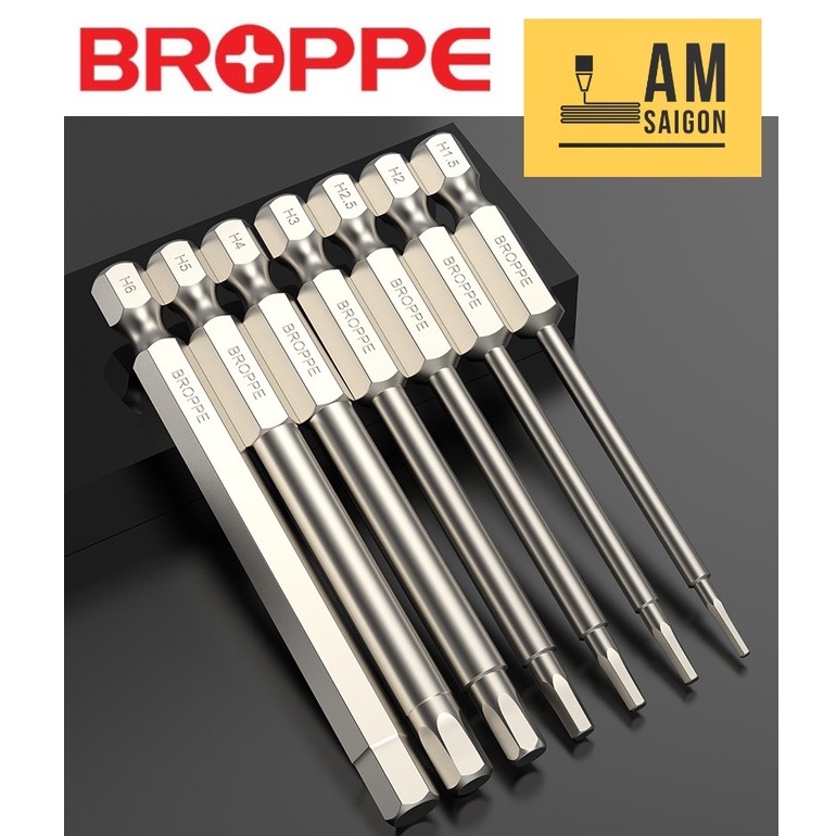 Mũi vít lục giác thương hiệu Broppe  H1.5 H2 H3 H4 H5 H6