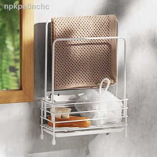 Giá đựng miếng xốp nhà bếp đa năng đục lỗ miễn phí treo tường trên mặt bàn bằng vải rửa bát khăn lau