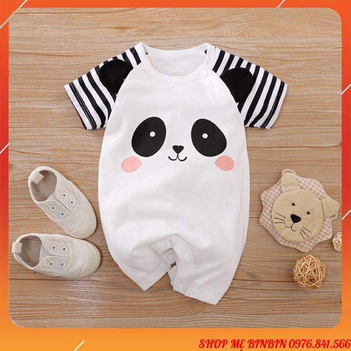 Body cộc tay bé trai, Bodysuit cotton Quảng Châu cao cấp thấm hút mồ hôi, họa tiết ngỗ nghĩnh cho bé yêu