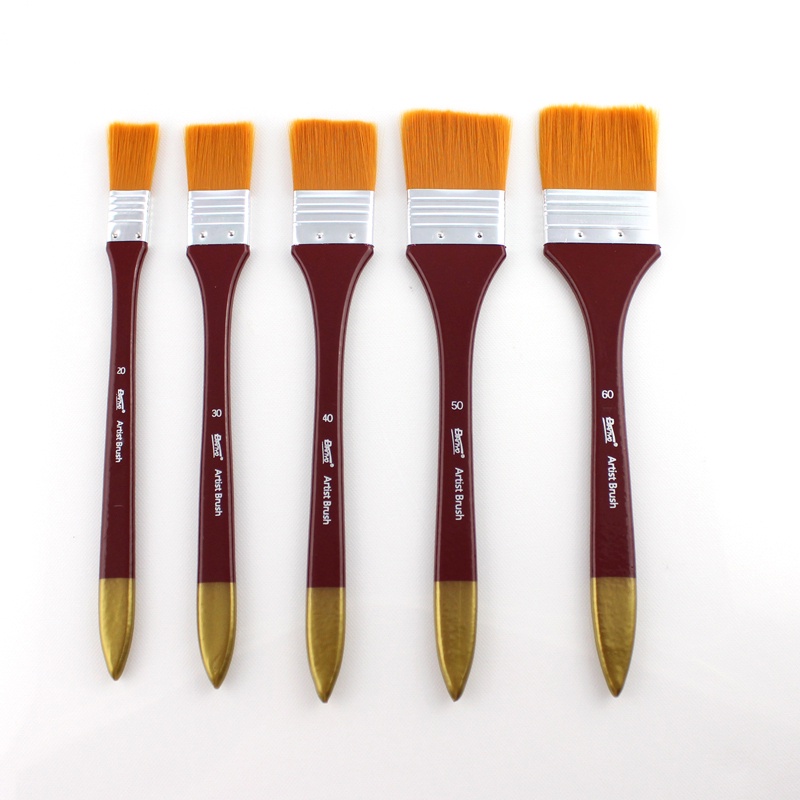 Set 5 Cọ Vẽ Tranh Sơn Dầu SEAMIART Lông Nylon Dẹt Chuyên Nghiệp Cho Nghệ Sĩ
