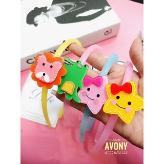 cài tóc - bờm tóc nhựa đính icon thú to