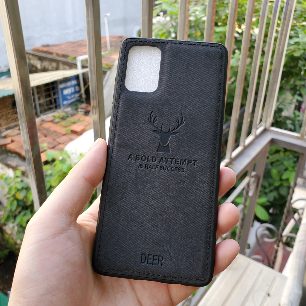 Ốp lưng Samsung A51 vải hươu Deer thời trang cao cấp