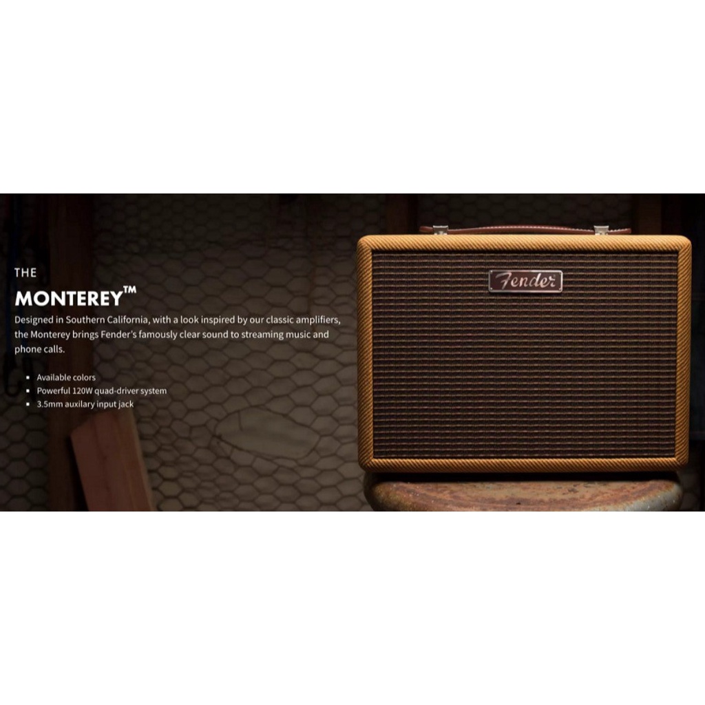 Loa Bluetooth FENDER MONTEREY TWEED chính hãng - Bảo hành 12 tháng.