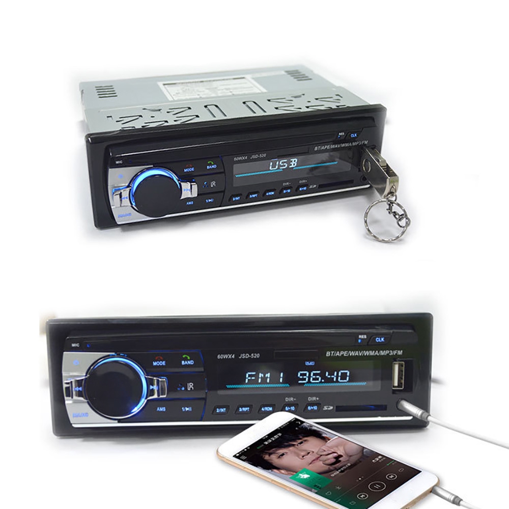 📞TOP💻 hands-free phone FM/USB/AUX/SD Stereo Audio host Built-in dashboard Car MP3 Player