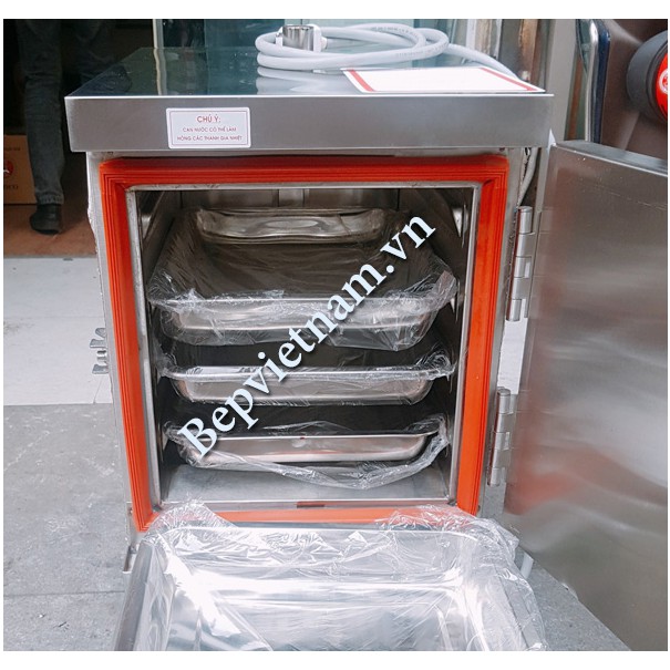 Tủ Nấu Cơm Công Nghiệp 4 Khay 9kg/Mẻ (inox)