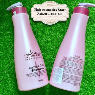 Gội xả obsidian tái tạo tóc hư tổn damage care 1500ml