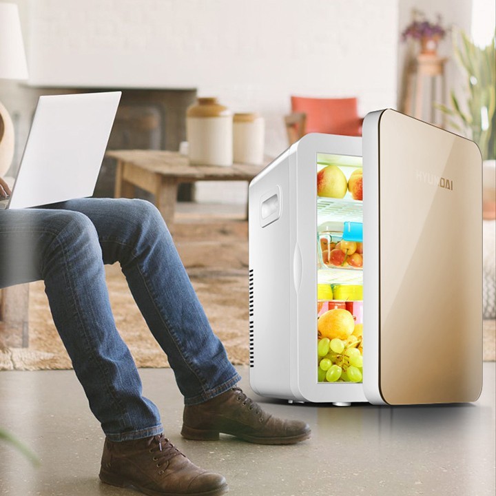 Tủ lạnh mini 20L sử dụng nguồn 12V/220V đựng nước mát mỹ phẩm mặt nạ kem dưỡng da