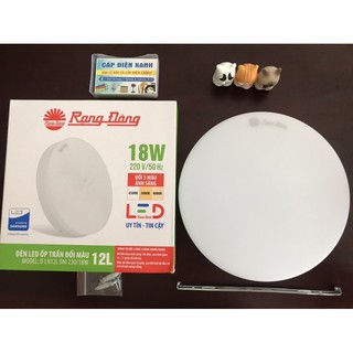 (Giá Sốc) Đèn Led Ốp Trần 18w 220/18w Đổi 3 Màu - 1 Màu Rạng Đông D LN12L 22x22/18w - D LN12L 220/18w Bảo Hành 1 Đổi 1