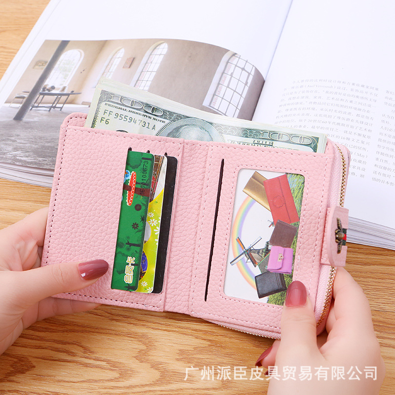 ins Korea Little Bee Wallet Creative Female Mini student short wallet card bag change