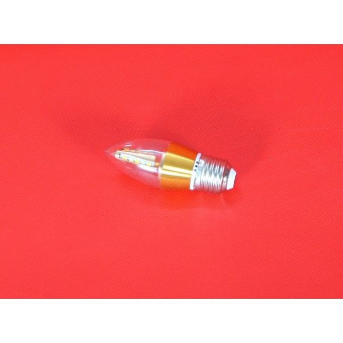 Bộ 3 bóng đèn LED C35 4W hình quả nhót viền vàng đui E27